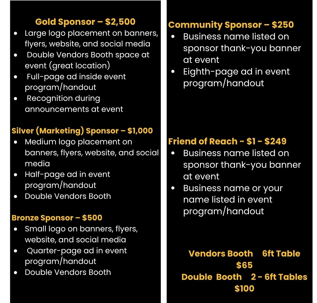 Car Show Sponsor