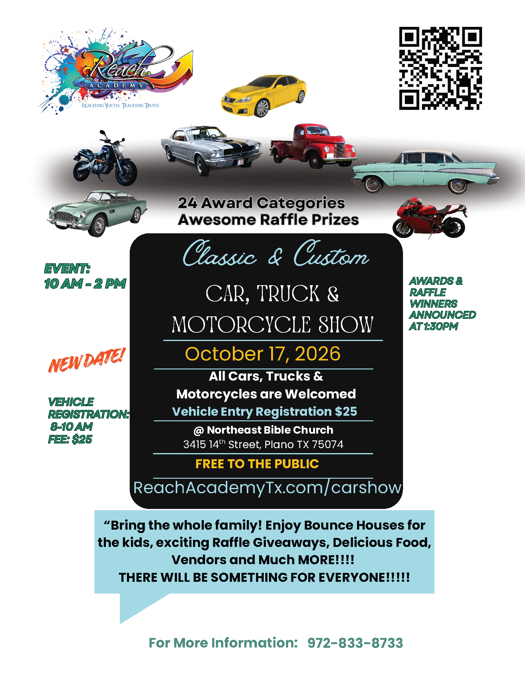Updated Classic Car Flyer Front 8.5 x 11 in